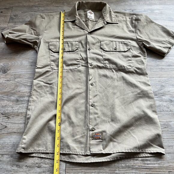 Dickies Short Sleeve Work Shirt Small Dessert Sand Brown Tan - Picture 5 of 10